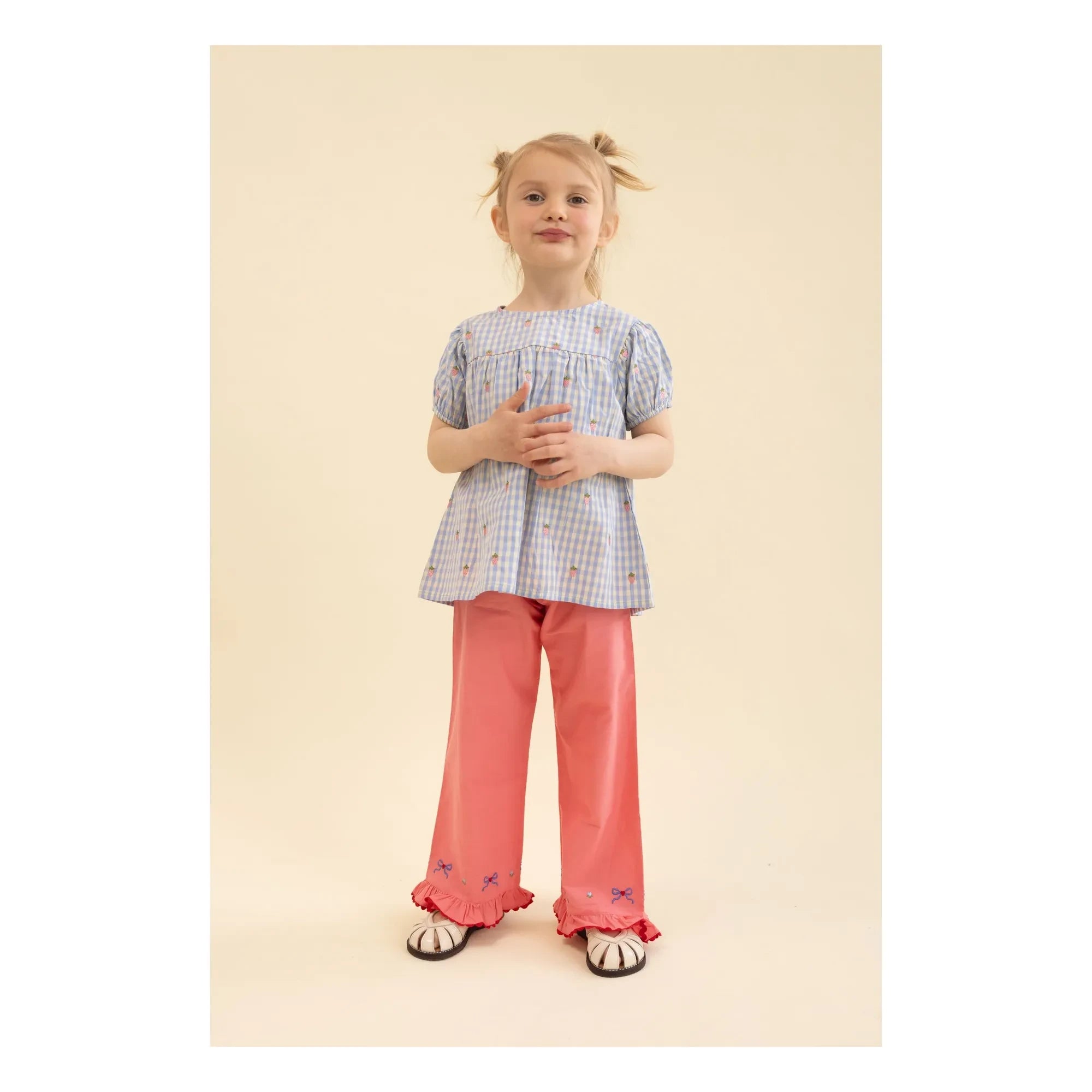 Flöss - Millie Vichy Bluse | Hellblau
