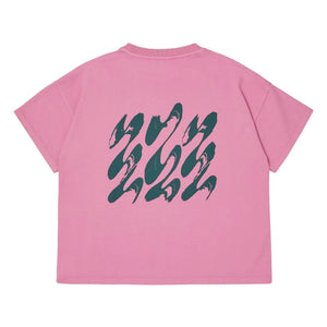 Main Story - Übergroßes T-Shirt aus Bio-Baumwolle | Rosa