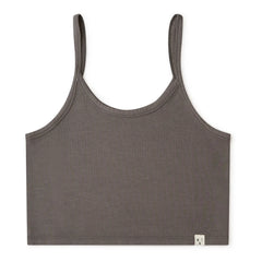 Matona - Organik Pamuk Crop Top - Kadın Koleksiyonu | Kömür grisi