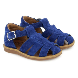 Pom d'Api - Poppy Daddy Samt-Sandalen | Elektroblau