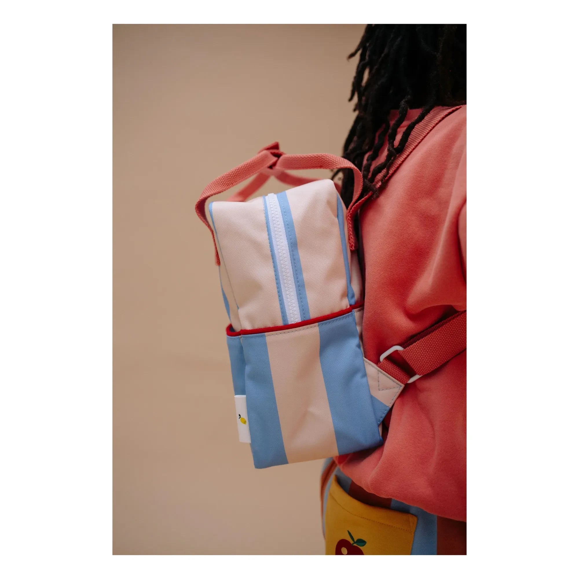 Sticky Lemon - Kleiner gestreifter Rucksack | Blau