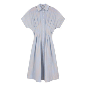 Indee - Gestreiftes Valois Hemdkleid | Hellblau
