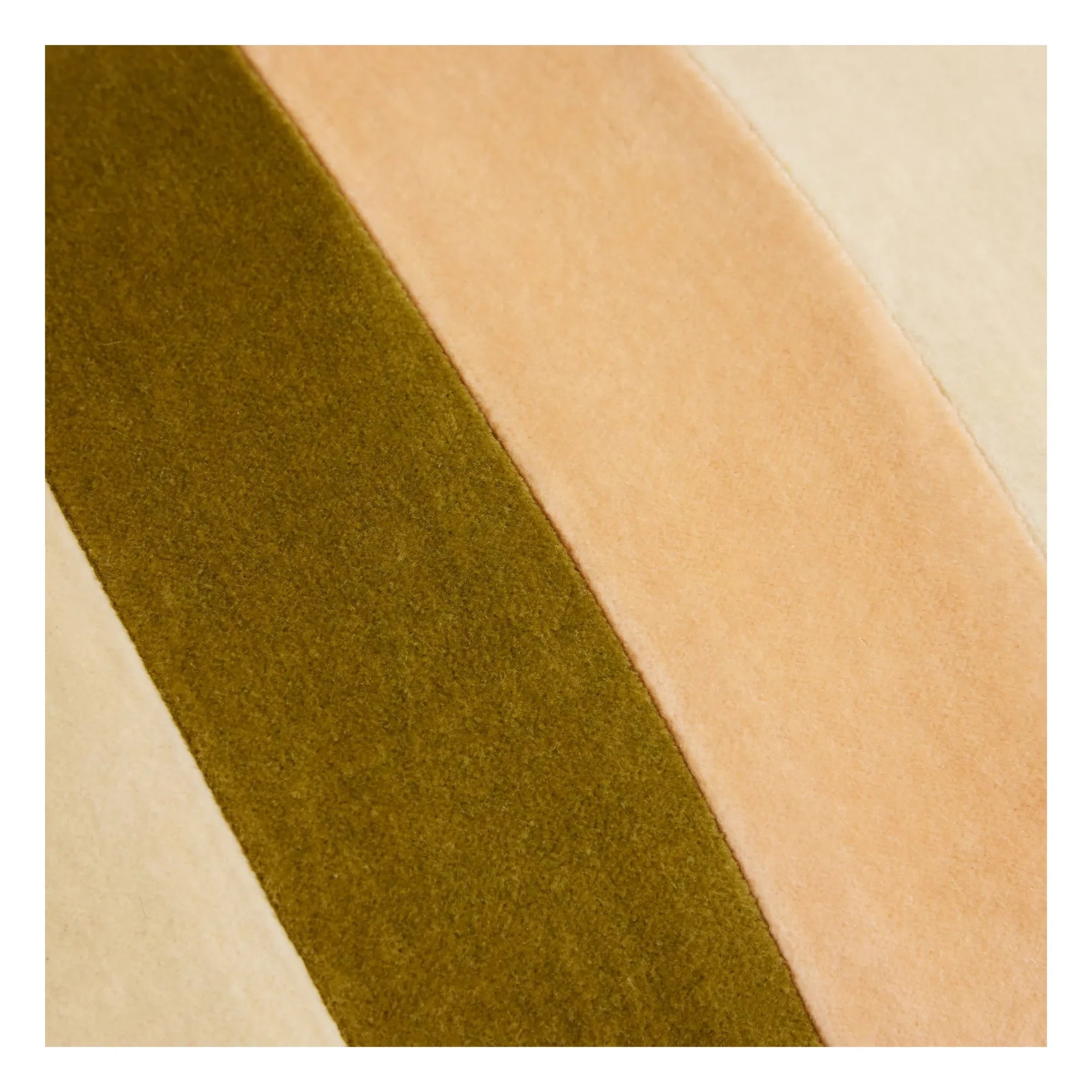 HKliving - Gestreiftes Samtkissen | Creme