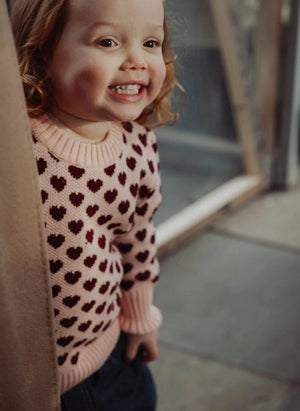 Fliink - Janie Hearts Pullover | Rosa