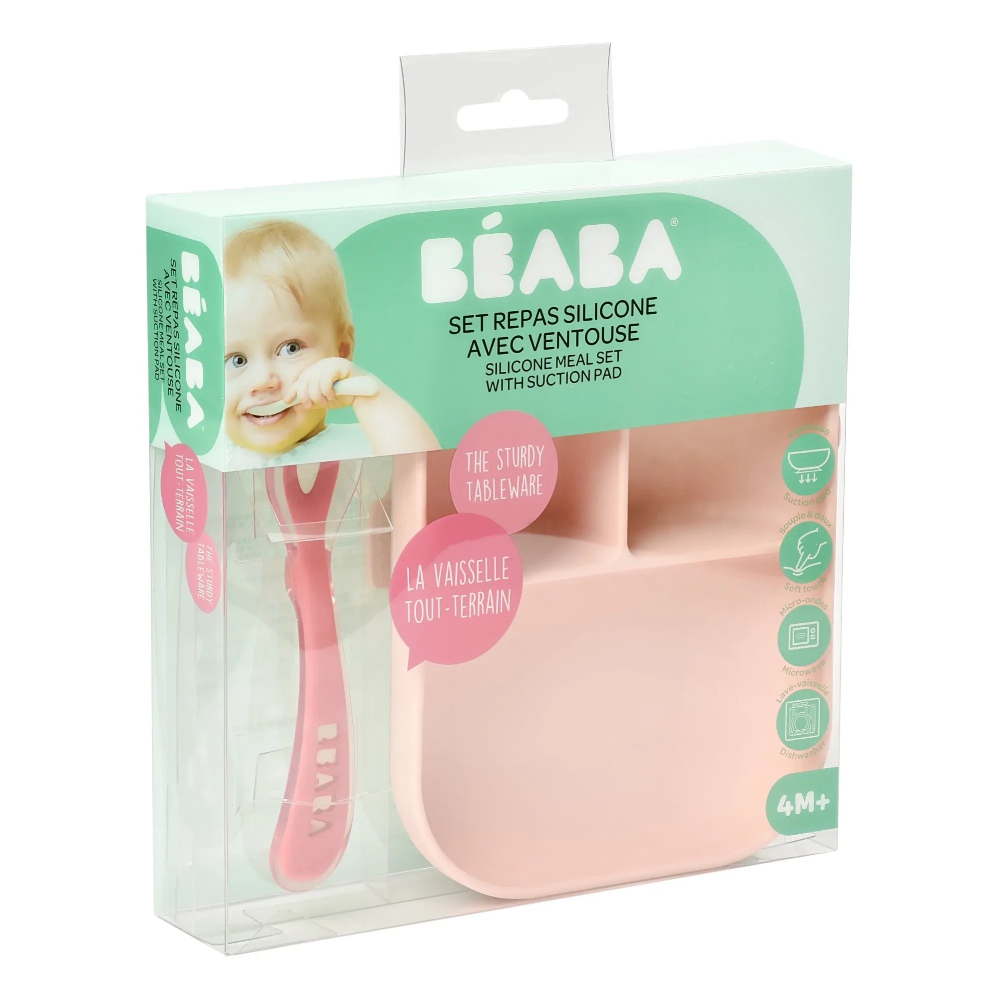 Béaba - Silikon-Ess-Set | Rosa