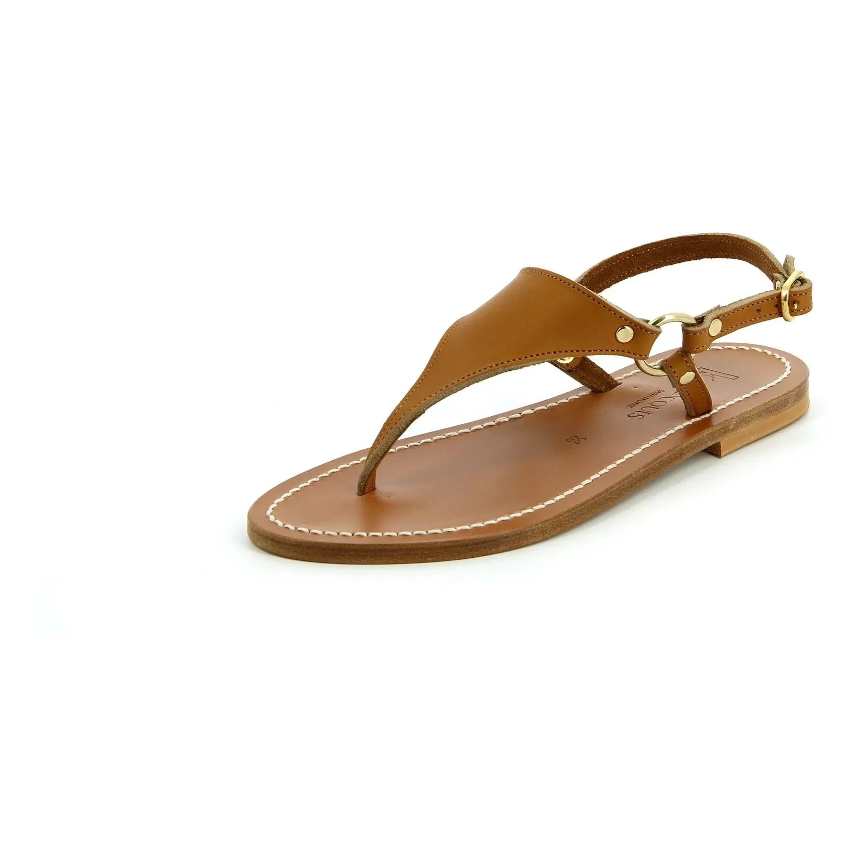 K.Jacques - Dionysos Pailletten-Sandalen | Natur