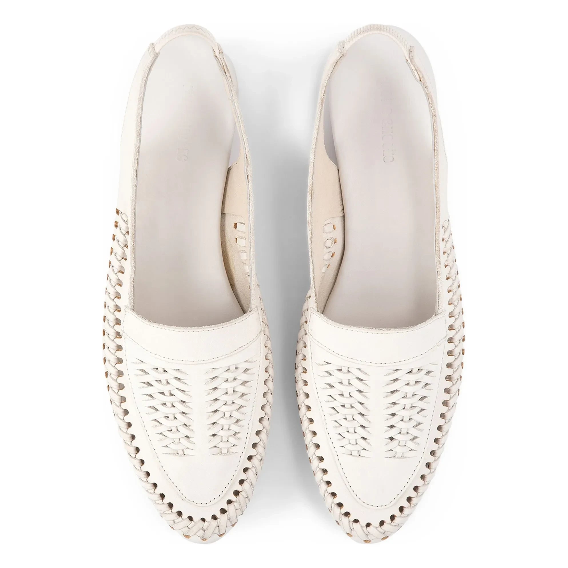Bobo Choses - Strick-Leder-Slingback | Ecru