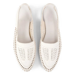 Bobo Choses - Strick-Leder-Slingback | Ecru