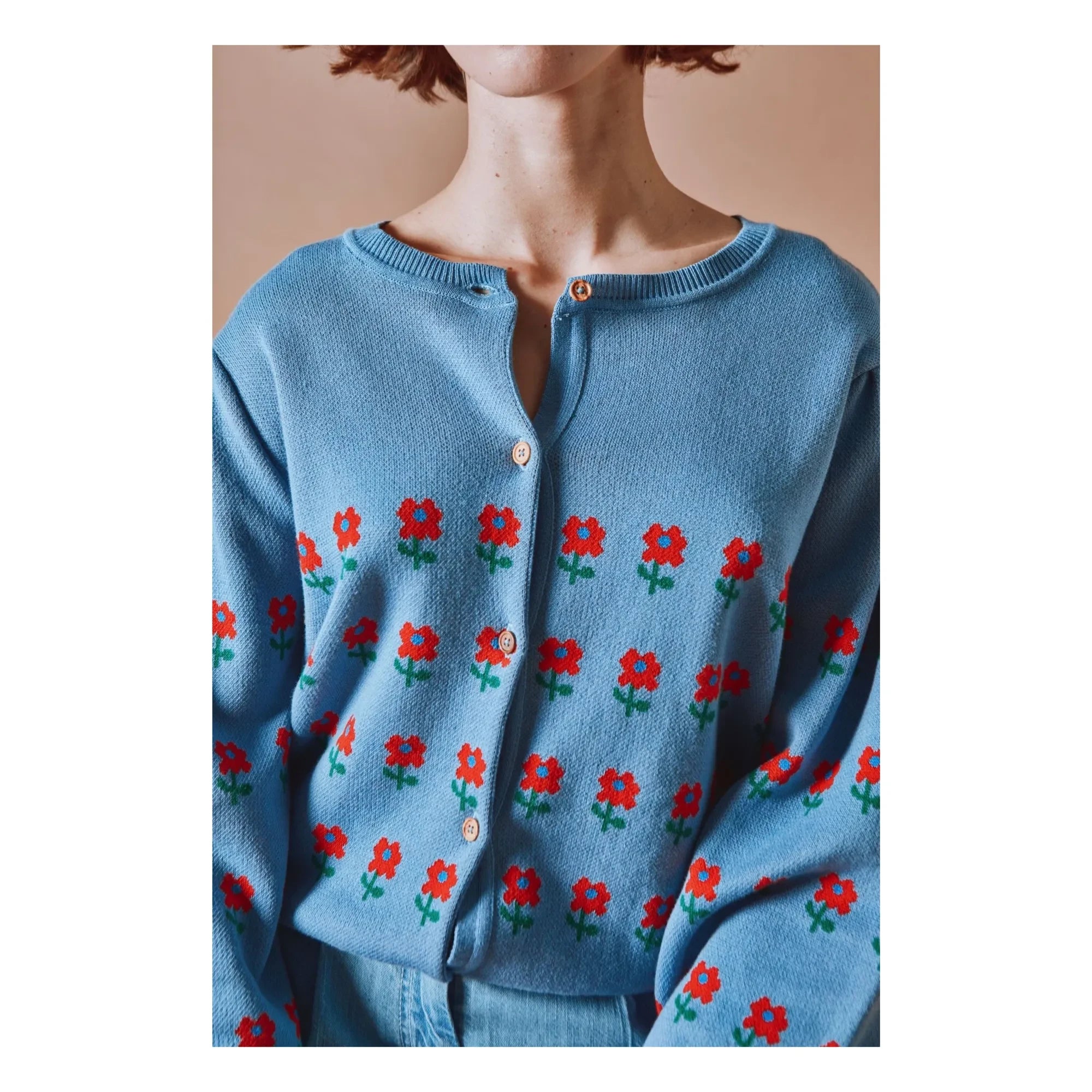 Emile et Ida - Jacquard-Cardigan aus Bio-Baumwolle | Nuage