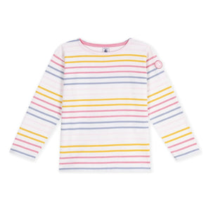 Petit Bateau - Marinière Logo Tişört | Pembe