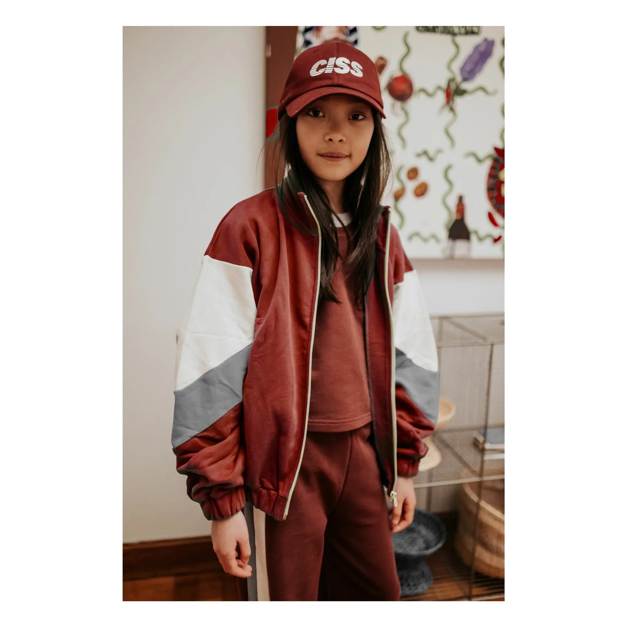 Cos I Said So - Farbblock Jacke aus Bio-Baumwolle | Bordeaux
