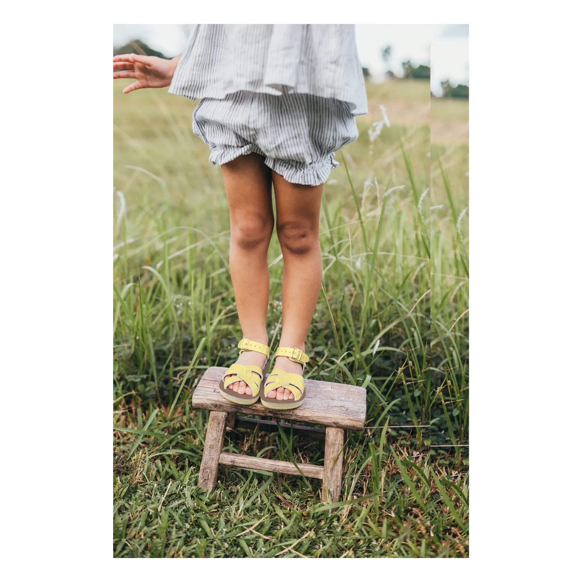 Salt-Water - Wasserdichte Leder-Badesandalen | Blassgelb