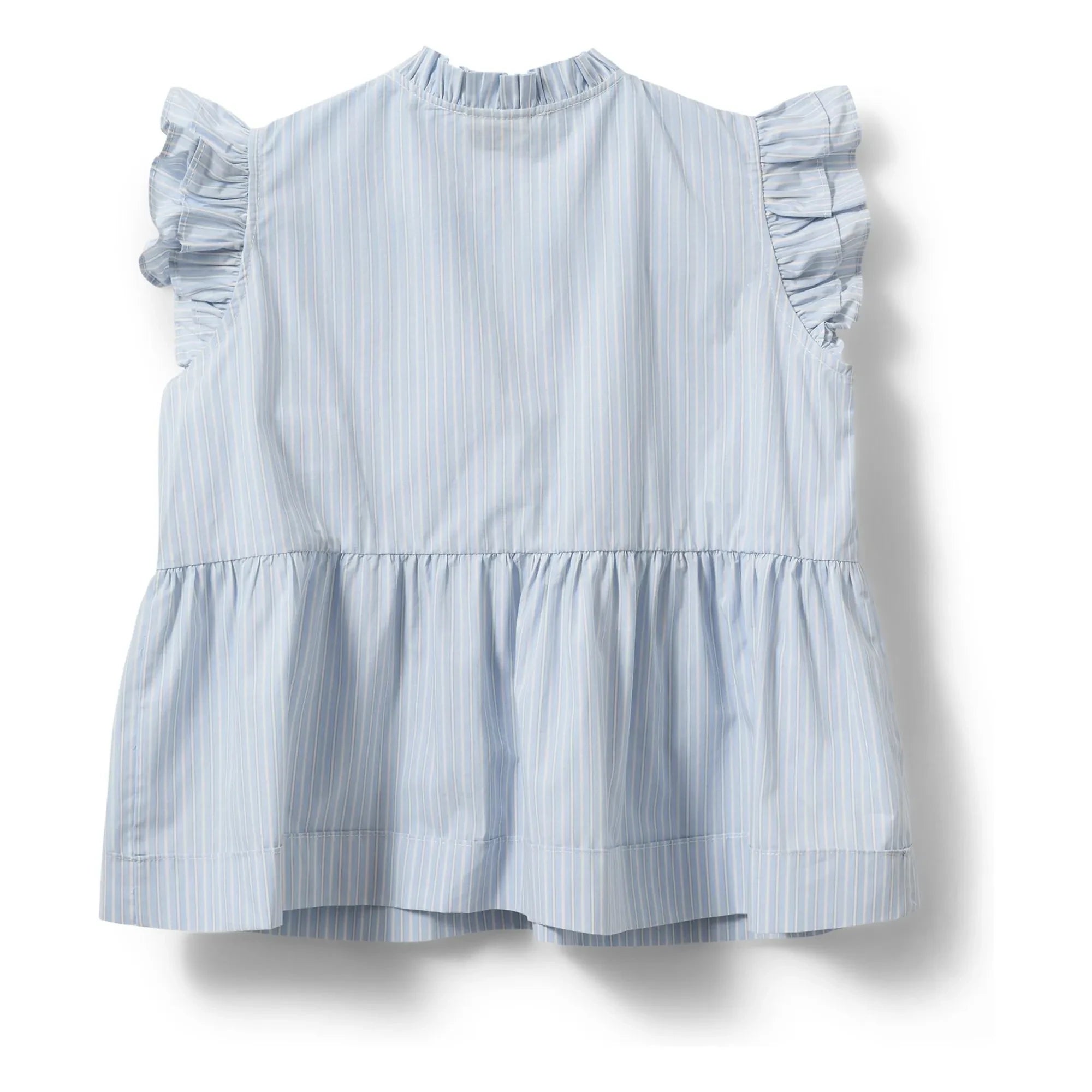 Sofie Schnoor - Gestreifte Juliette Bluse mit Volants | Hellblau