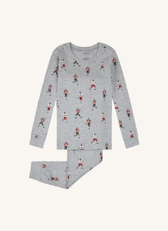 Petit Lem - American-Football-Pyjamas aus Bio-Baumwolle | Grau