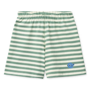Liewood - Bio-Baumwoll-T-Shirt und Shorts-Set mit Kugelfisch-Motiv | Grün