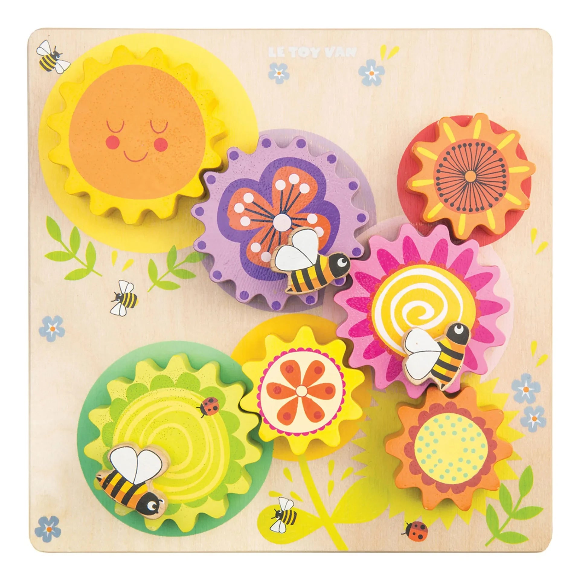 Le Toy Van - Bienen & Blumen Holz Zahnräder