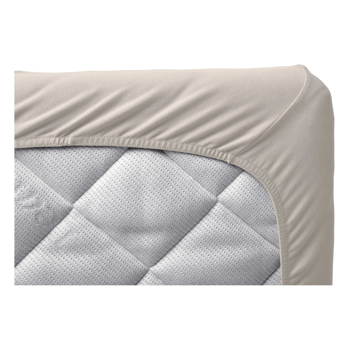 Leander - Spannbettlaken aus Bio-Baumwolle - 2er-Set | Beige