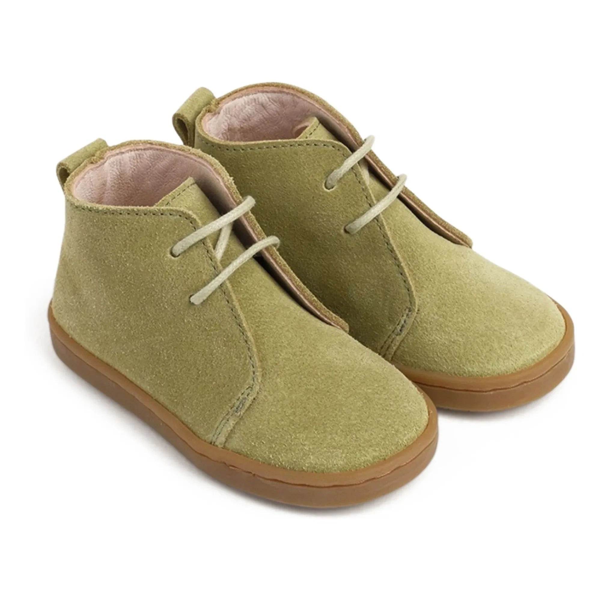 Lazare - Raoul Sneaker aus Wildleder mit Schnürsenkeln | Mandelgrün