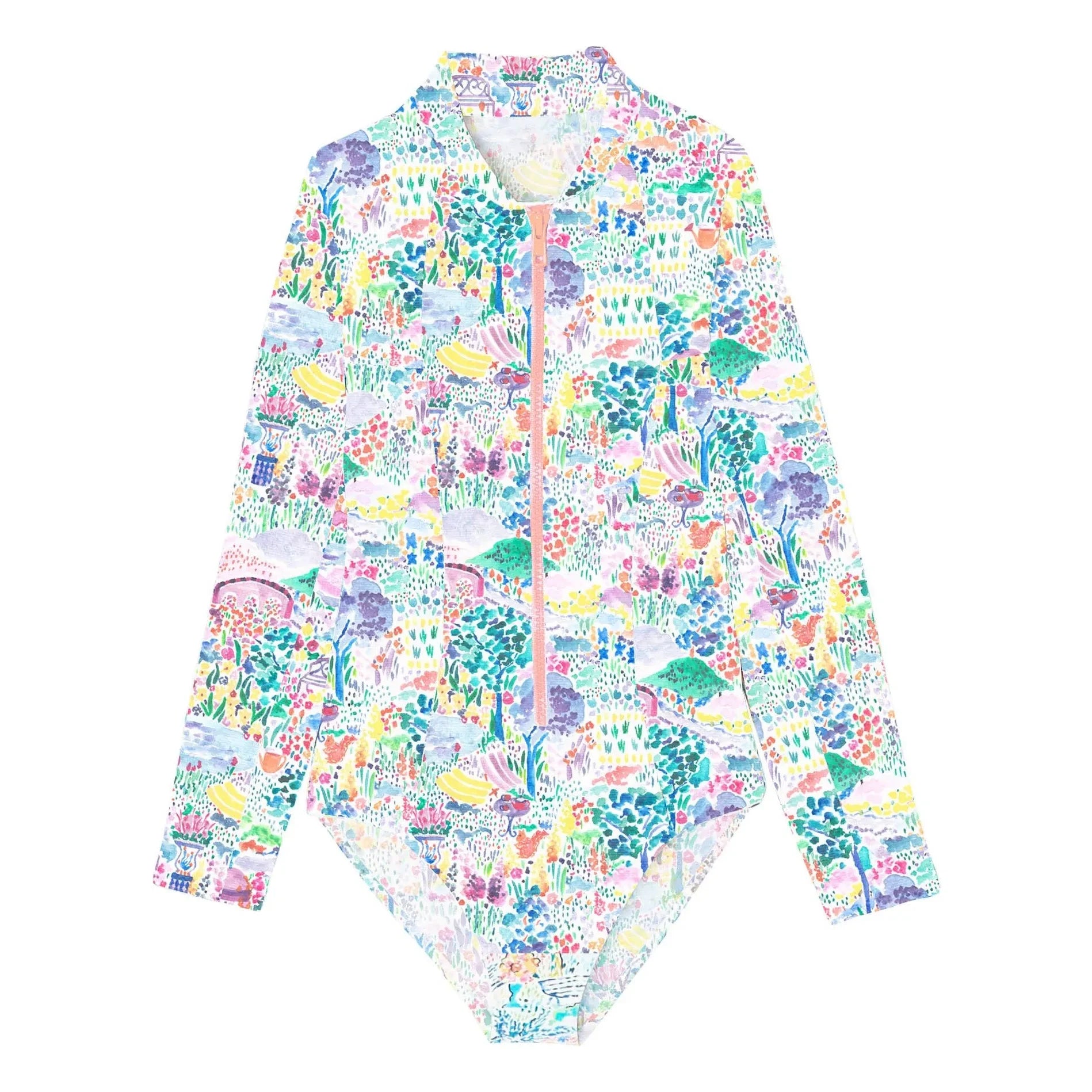 Lison Paris - Bloom Parc UV-Schutz-Badeanzug aus recycelten Fasern | Hellrosa