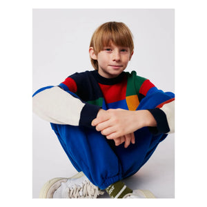 Bobo Choses - Karierter Bio-Baumwollpullover | Blau