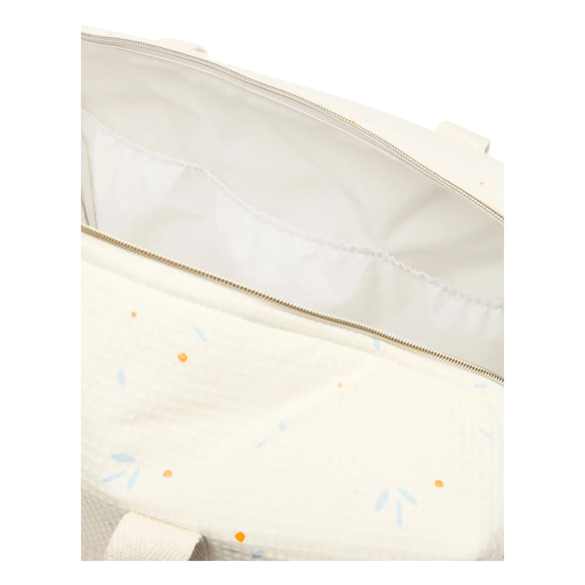 Nobodinoz - Wasserdichte Wickeltasche Opera Orange Cherries | Beige