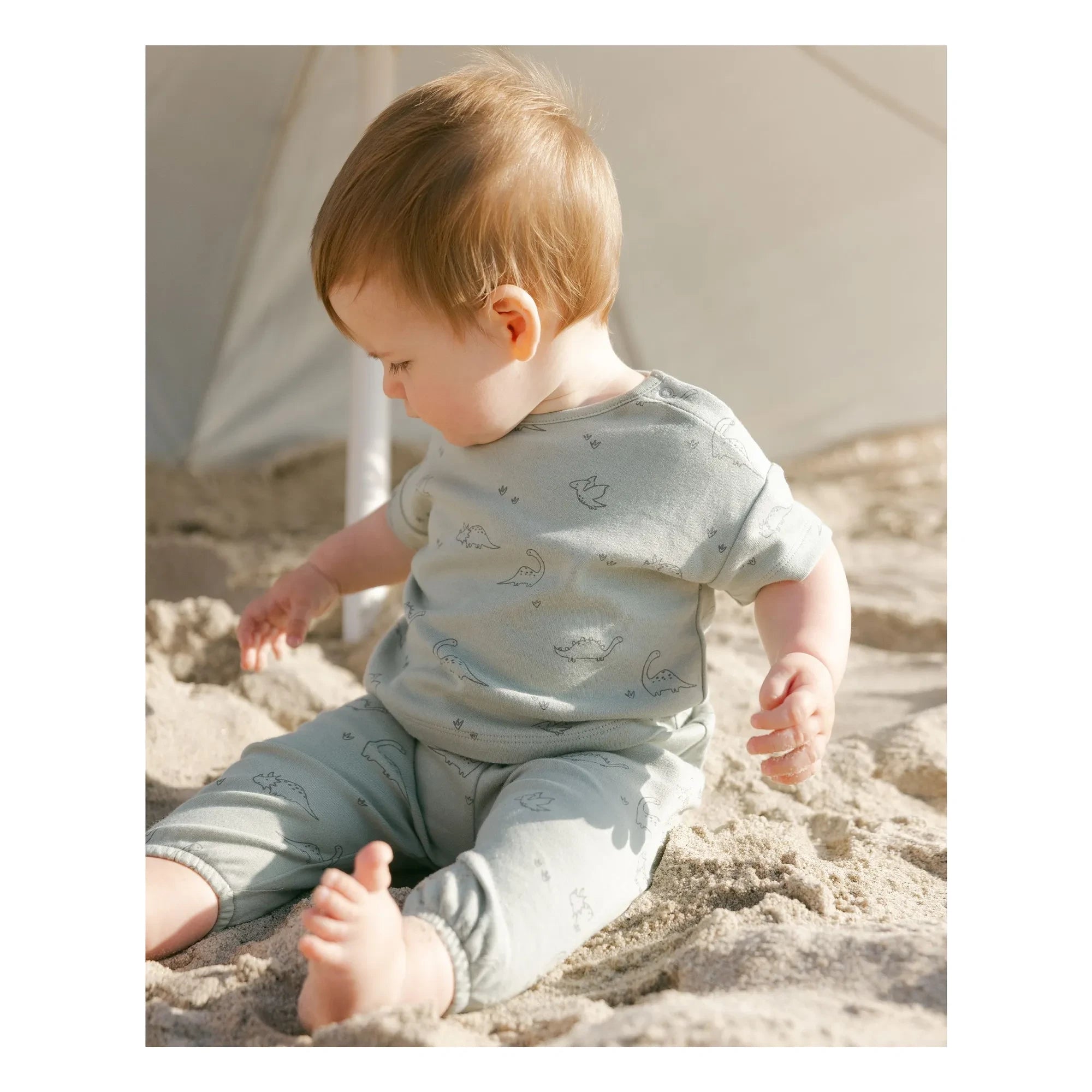 Quincy Mae – T-Shirt- und Hosen-Set | Pistaziengrün