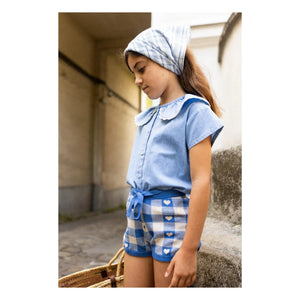 Louis Louise - Iris karierte Shorts | Royalblau