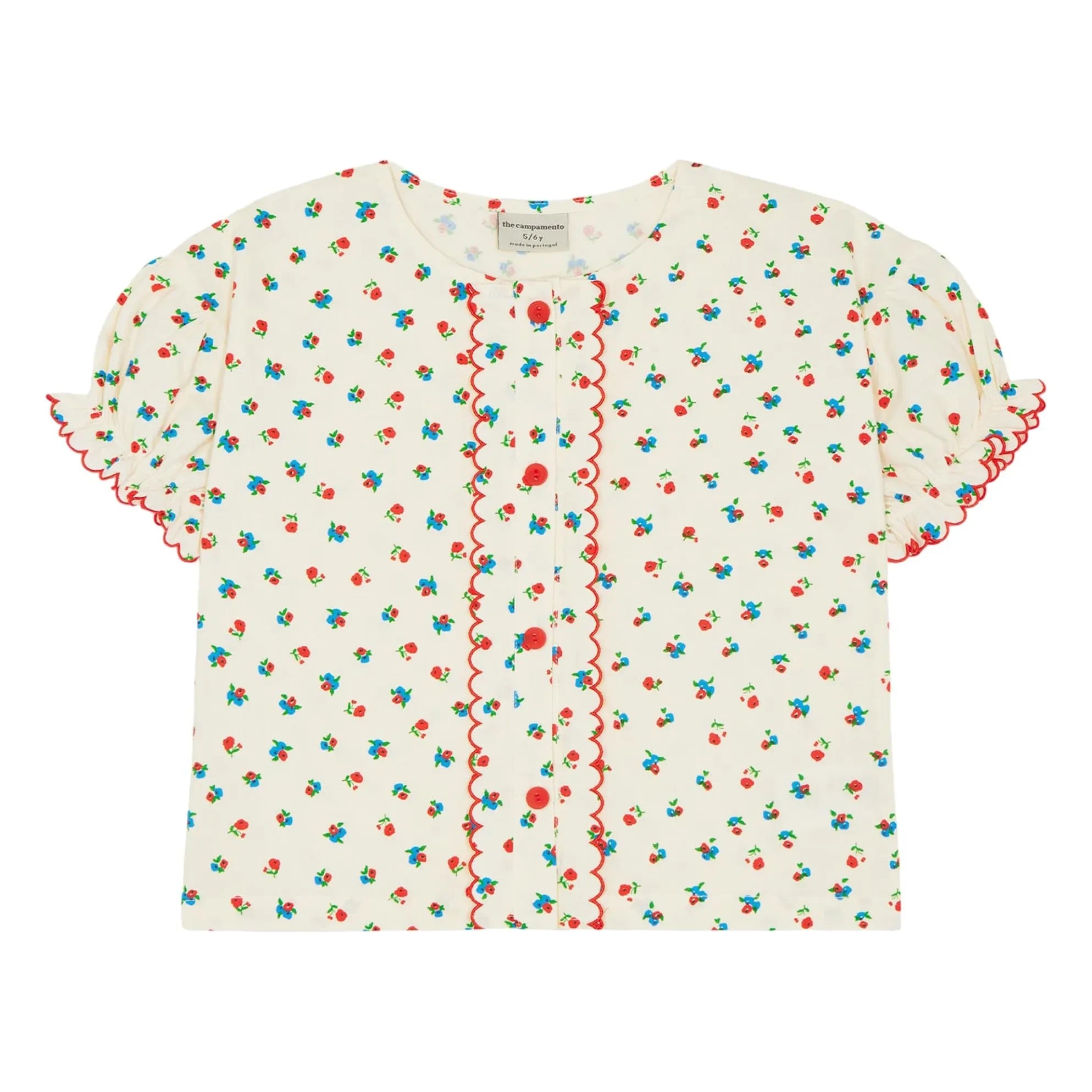 The Campamento - Geblümte Bluse | Ecru