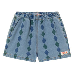 Tinycottons - Denim Losange Shorts | Blau