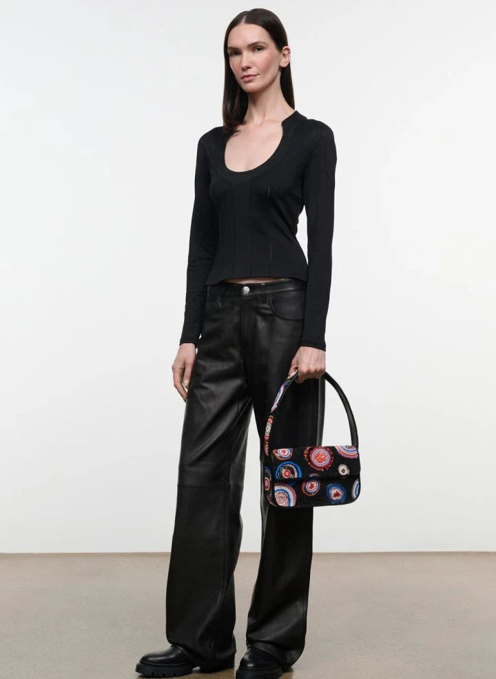 Staud - Tommy Perlen Handtasche | Schwarz