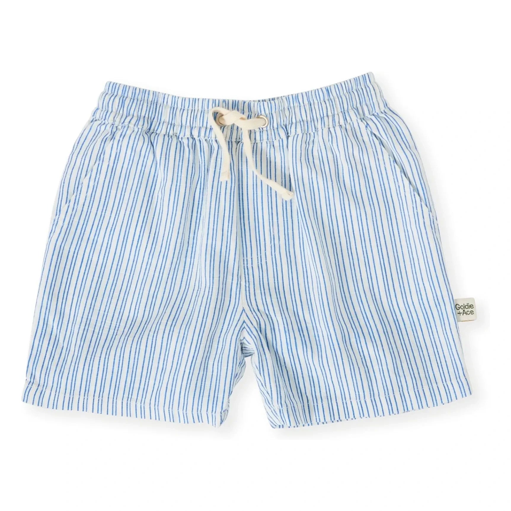 Goldie + Ace – Gestreifte Shorts | Blau
