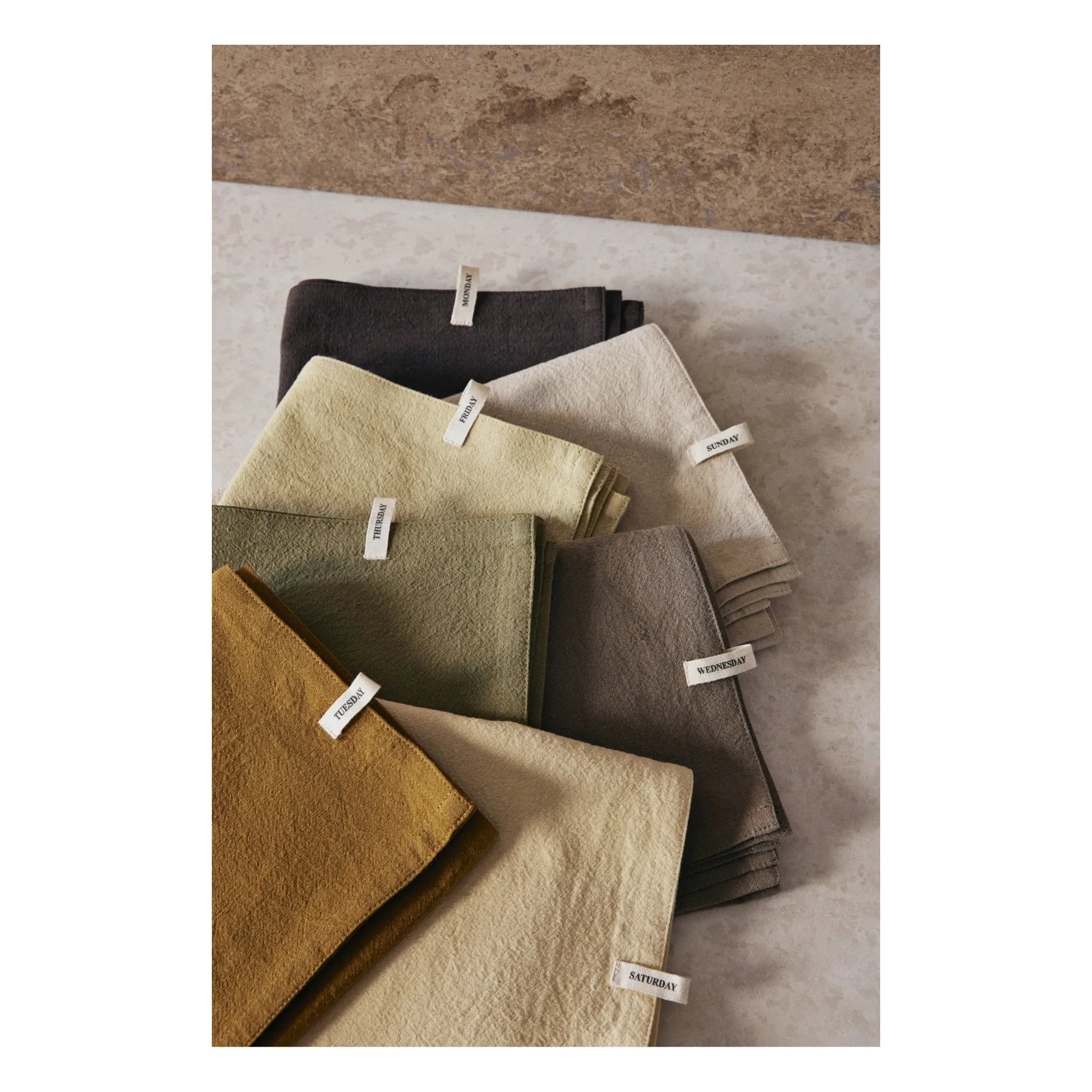 Ferm Living - Haftalık mutfak havluları - 7'li set