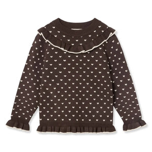Fliink - Fame Gepunkteter Pullover | Braun
