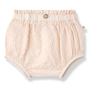 1+ in the family - Apolonia Seersucker Bluse und Bloomer-Set | Beige-rosa