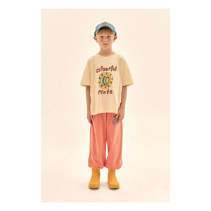 Jelly Mallow - Buntes Teller T-Shirt | Elfenbein