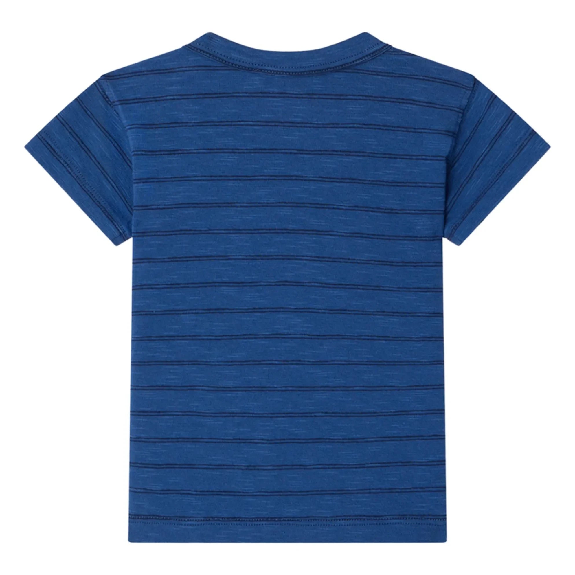 Bonpoint - Tom Gestreiftes Bio-Baumwolle T-Shirt | Königsblau