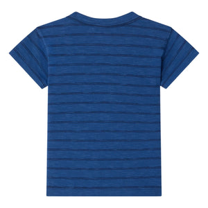 Bonpoint - Tom Gestreiftes Bio-Baumwolle T-Shirt | Königsblau