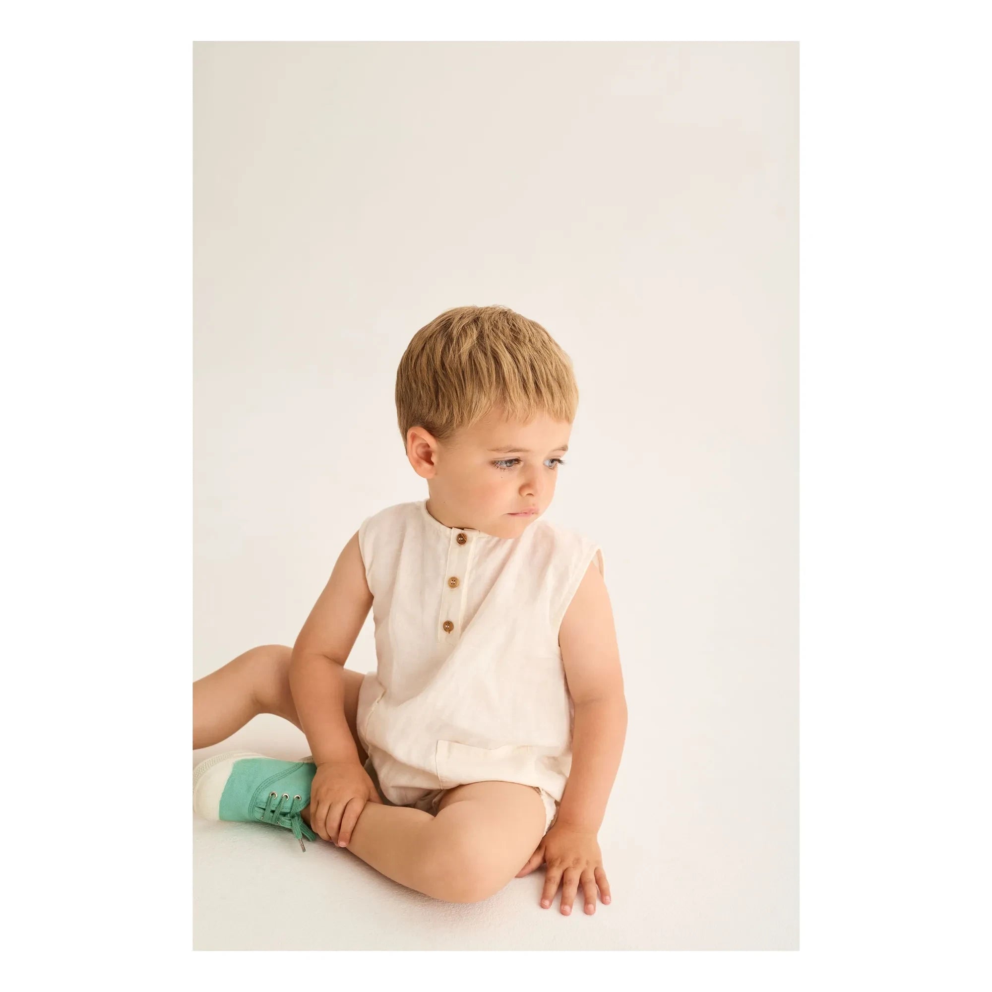 Cozmo - Milo Leinen-Overall | Elfenbein