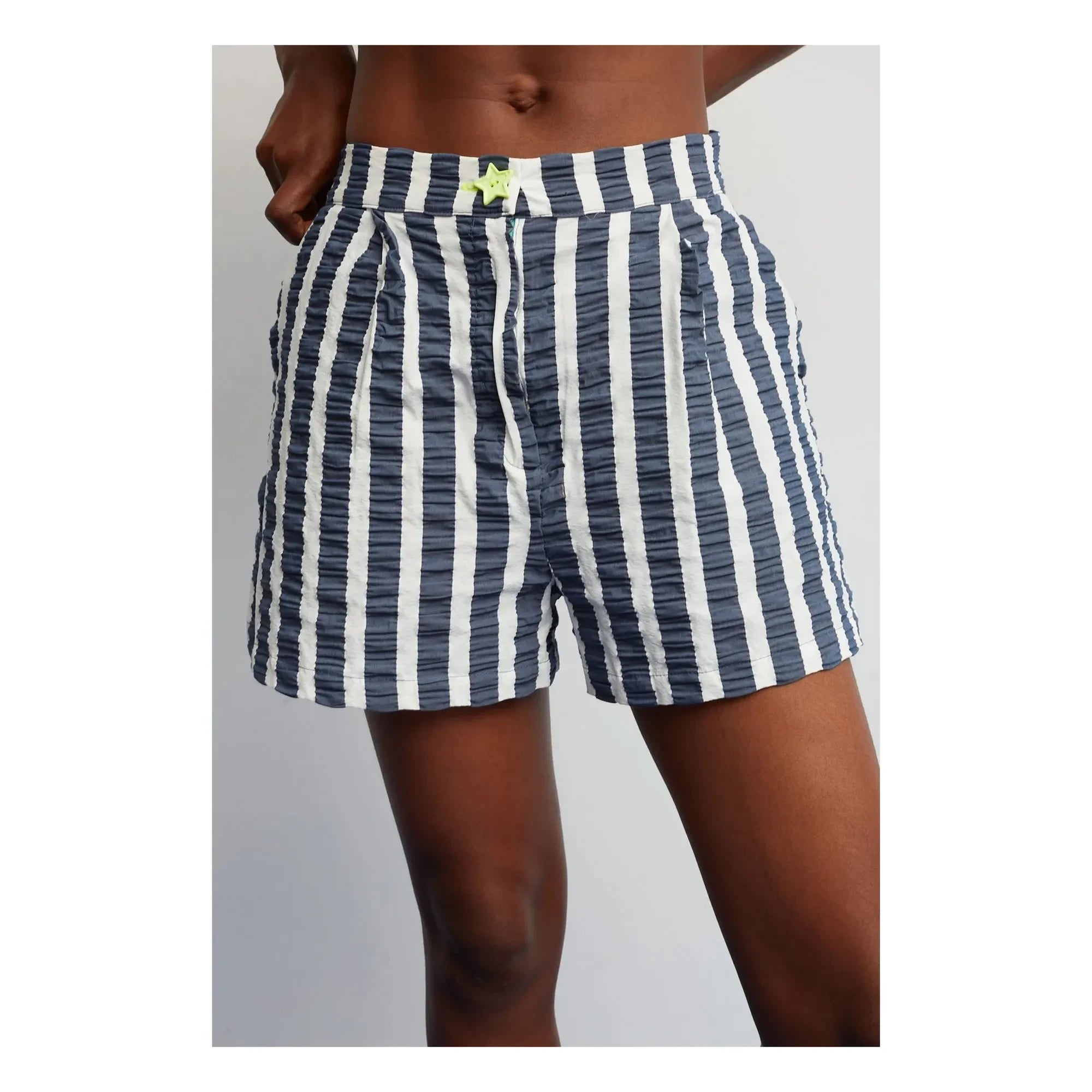 Dr Bloom - Gestreifte Shorts | Dunkelblau