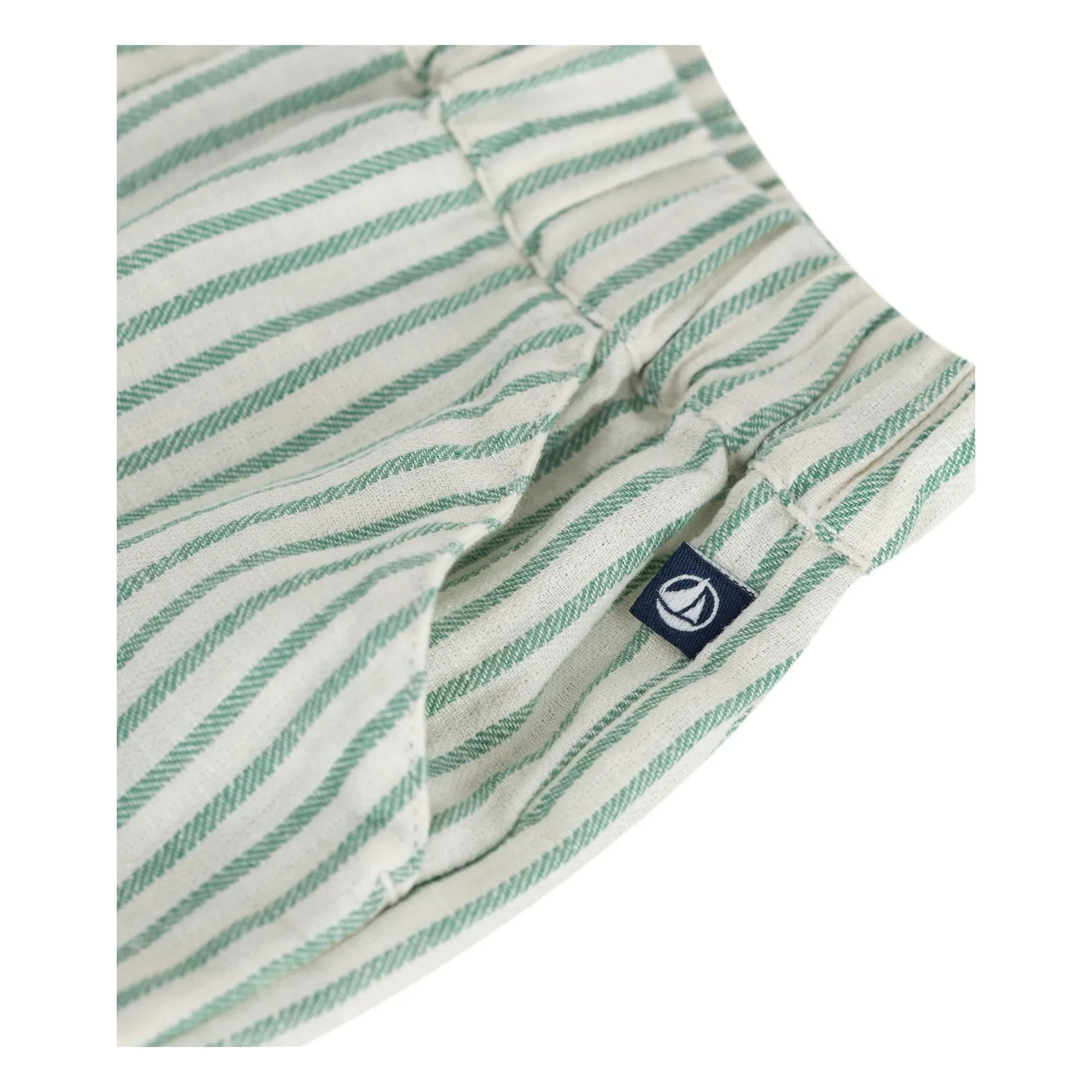 Petit Bateau - Gestreifte Leinenshorts | Grün