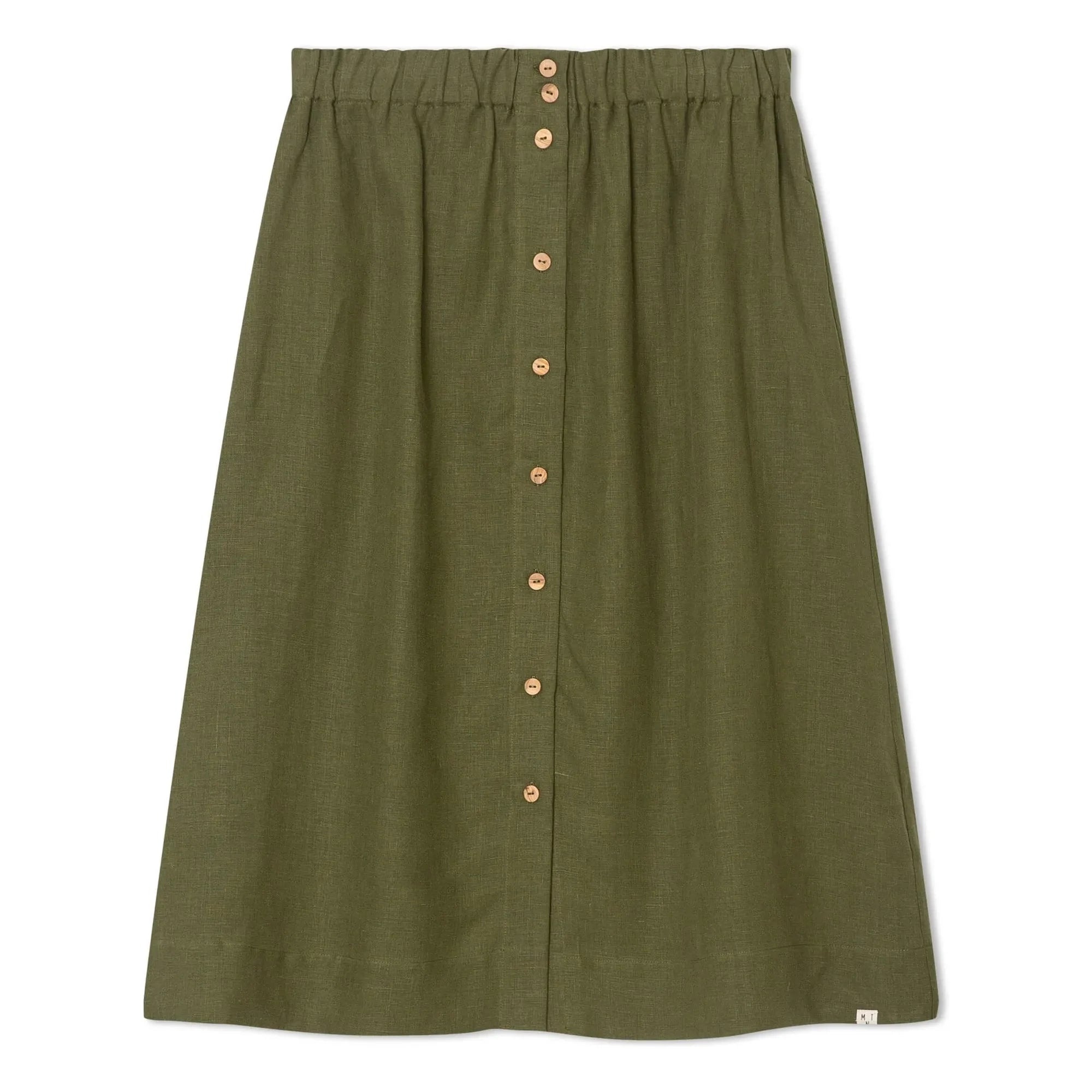 Matona - Leinen-Midirock | Olive