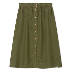 Matona - Leinen-Midirock | Olive