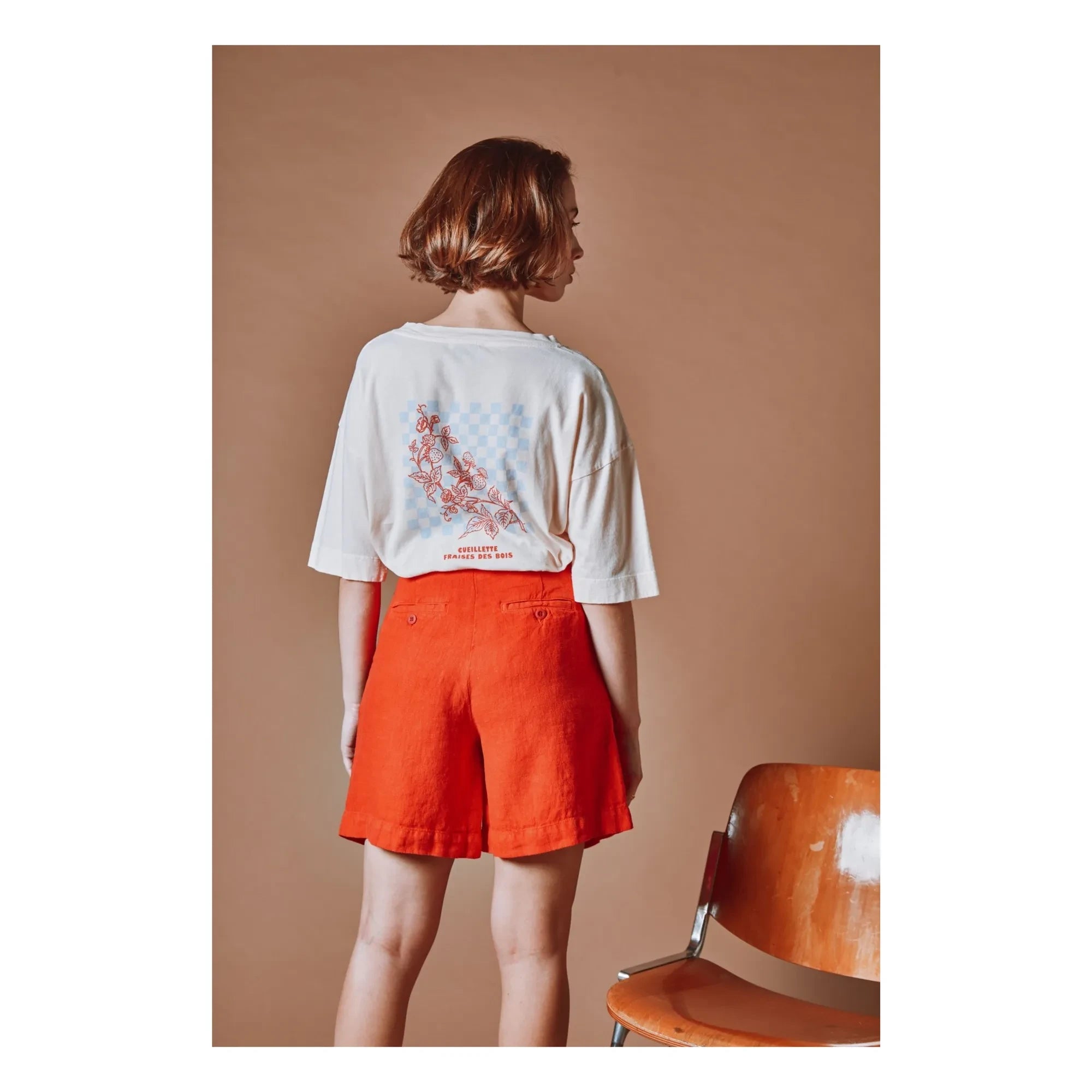 Emile et Ida - Le Temps Des Fraises Bio-Baumwoll-T-Shirt | Creme