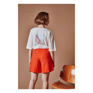 Emile et Ida - Le Temps Des Fraises Bio-Baumwoll-T-Shirt | Creme