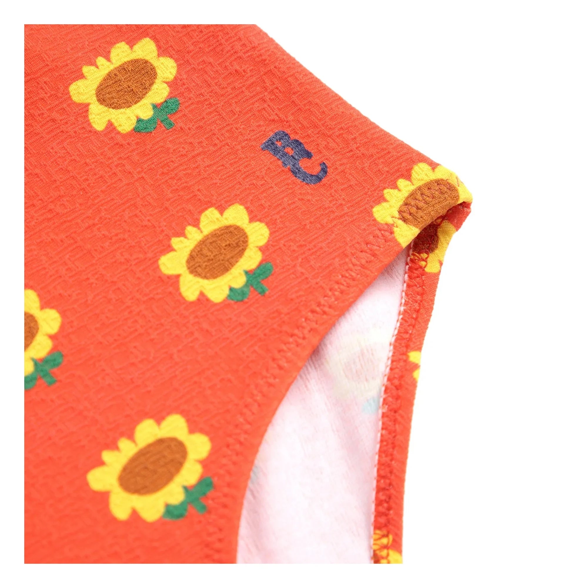 Bobo Choses - Sonnenblumen-Badeanzug Recycelte Fasern | Rot