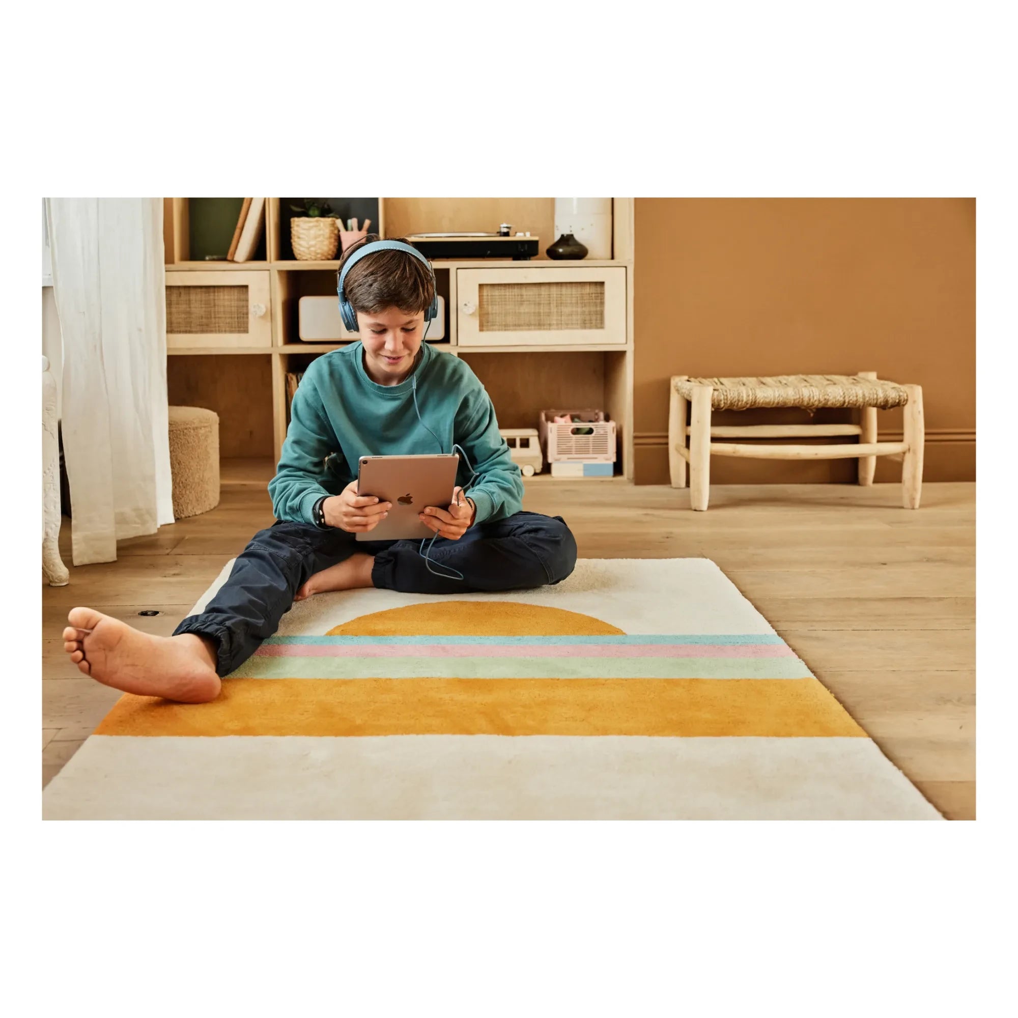 Bleuu-studio - Sonnenuntergang Teppich | Orange