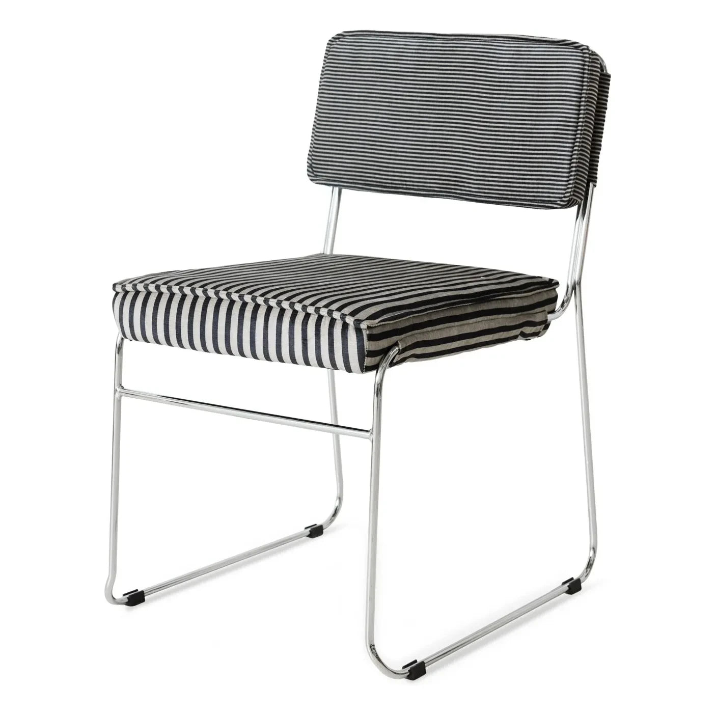 HKliving - Endless gestreifte Stühle - 2er Set | Grau