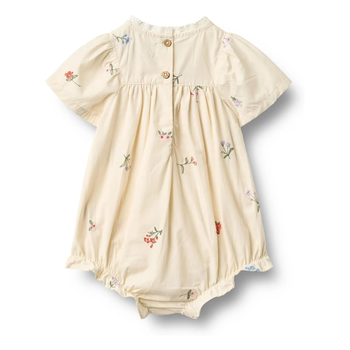 Wheat - Margit Fleurs Bio-Baumwoll Overall mit Stickerei | Elfenbein