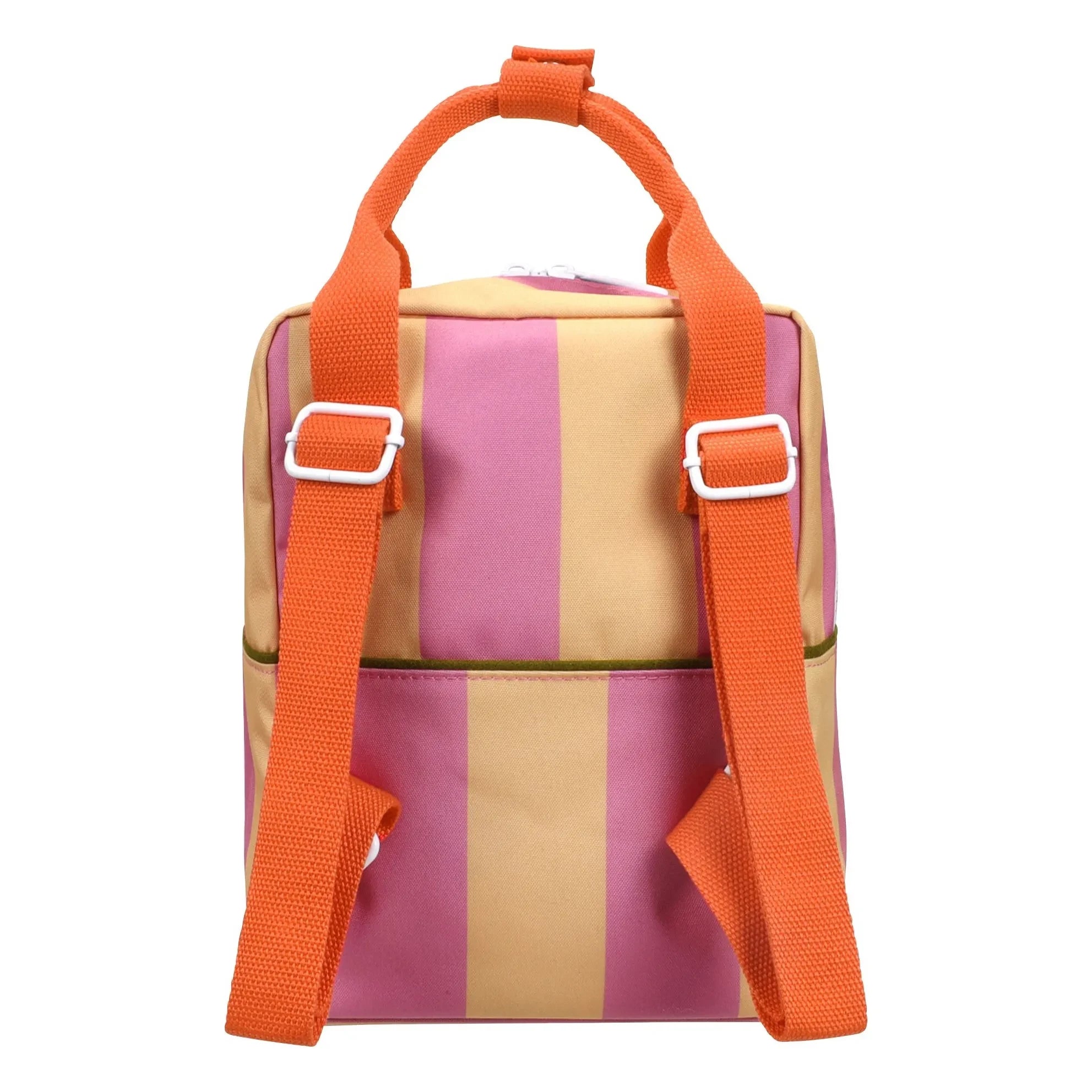 Sticky Lemon - Kleiner gestreifter Rucksack | Puderrosa