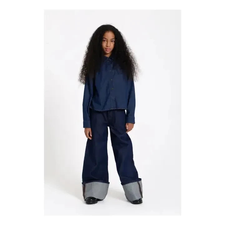 Finger in the nose - Crush Kurzes Jeanshemd | Denim brut
